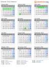 Kalender 2022 mit Ferien und Feiertagen Südsavo