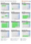 Kalender 2022 mit Ferien und Feiertagen Friaul-Julisch Venetien
