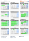 Kalender 2022 mit Ferien und Feiertagen Sardinien