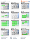 Kalender 2022 mit Ferien und Feiertagen Umbrien
