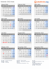 Kalender 2022 mit Ferien und Feiertagen Kuba
