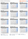 Kalender 2022 mit Ferien und Feiertagen Nordkorea