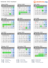 Kalender 2022 mit Ferien und Feiertagen Vestland