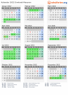 Kalender 2022 mit Ferien und Feiertagen Ermland-Masuren