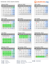 Kalender 2022 mit Ferien und Feiertagen Sankt Gallen