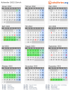 Kalender 2022 mit Ferien und Feiertagen Zürich
