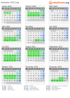 Kalender 2022 mit Ferien und Feiertagen Zug