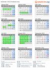 Kalender 2022 mit Ferien und Feiertagen Košický kraj
