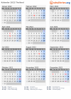 Kalender 2022 mit Ferien und Feiertagen Thailand