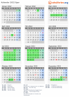 Kalender 2022 mit Ferien und Feiertagen Eger