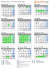Kalender 2022 mit Ferien und Feiertagen Falkenau an der Eger