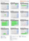 Kalender 2022 mit Ferien und Feiertagen Karwin