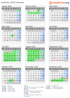 Kalender 2022 mit Ferien und Feiertagen Kremsier