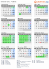 Kalender 2022 mit Ferien und Feiertagen Proßnitz