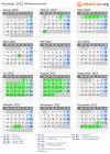 Kalender 2022 mit Ferien und Feiertagen Wildenschwert