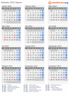 Kalender 2022 mit Ferien und Feiertagen Zypern