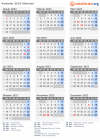 Kalender 2023 mit Ferien und Feiertagen Albanien