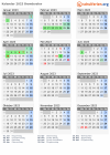 Kalender 2023 mit Ferien und Feiertagen Brønderslev