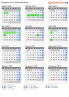 Kalender 2023 mit Ferien und Feiertagen Frederiksberg