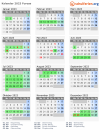 Kalender 2023 mit Ferien und Feiertagen Furesø