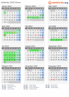 Kalender 2023 mit Ferien und Feiertagen Greve
