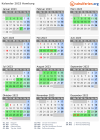 Kalender 2023 mit Ferien und Feiertagen Hamburg