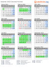 Kalender 2023 mit Ferien und Feiertagen Clermont-Ferrand