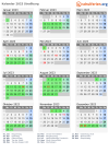 Kalender 2023 mit Ferien und Feiertagen Straßburg