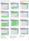 Kalender 2023 mit Ferien und Feiertagen Toulouse