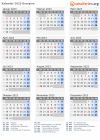 Kalender 2023 mit Ferien und Feiertagen Georgien