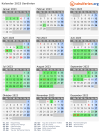 Kalender 2023 mit Ferien und Feiertagen Sardinien