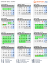 Kalender 2023 mit Ferien und Feiertagen Sizilien