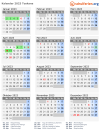 Kalender 2023 mit Ferien und Feiertagen Toskana