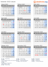 Kalender 2023 mit Ferien und Feiertagen Litauen