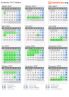 Kalender 2023 mit Ferien und Feiertagen Agder