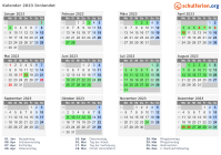 Kalender 2023 mit Ferien und Feiertagen Innlandet
