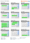 Kalender 2023 mit Ferien und Feiertagen Wallis