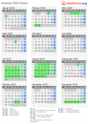 Kalender 2023 mit Ferien und Feiertagen Olmütz
