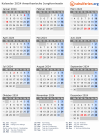 Kalender 2024 mit Ferien und Feiertagen Amerikanische Jungferninseln