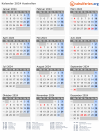 Kalender 2024 mit Ferien und Feiertagen Australien