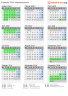 Kalender 2024 mit Ferien und Feiertagen Westaustralien