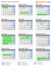 Kalender 2024 mit Ferien und Feiertagen Albertslund