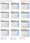 Kalender 2024 mit Ferien und Feiertagen Frederikshavn