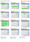 Kalender 2024 mit Ferien und Feiertagen Herning