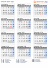 Kalender 2024 mit Ferien und Feiertagen Køge
