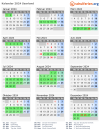 Kalender 2024 mit Ferien und Feiertagen Saarland