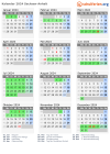 Kalender 2024 mit Ferien und Feiertagen Sachsen-Anhalt