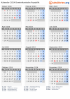 Kalender 2024 mit Ferien und Feiertagen Dominikanische Republik