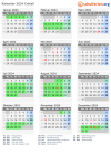 Kalender 2024 mit Ferien und Feiertagen Créteil