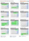 Kalender 2024 mit Ferien und Feiertagen Gelderland (mitte)